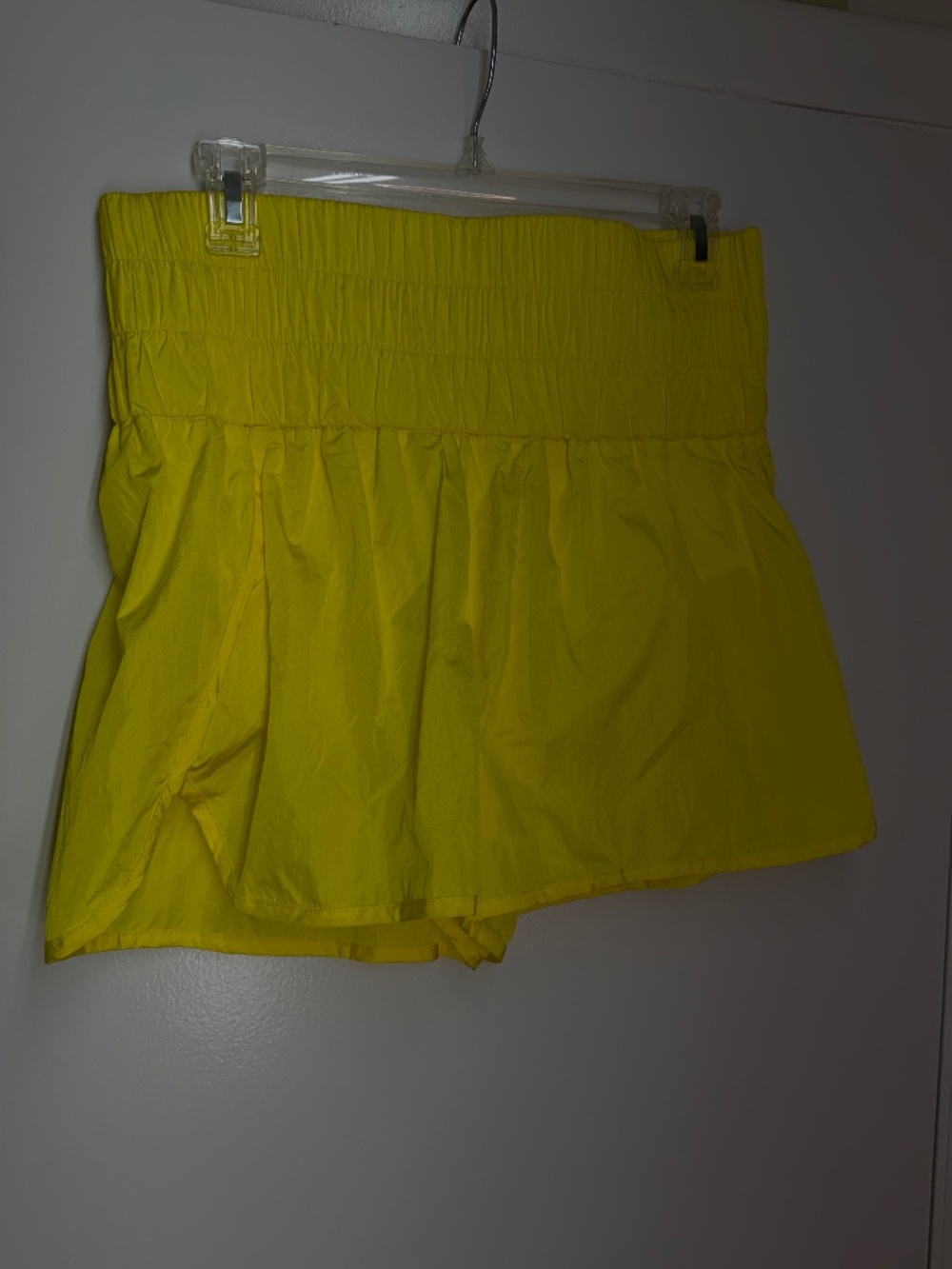 NWT Automet Yellow Skort Women's Large Elastic Waist Built-In Shorts